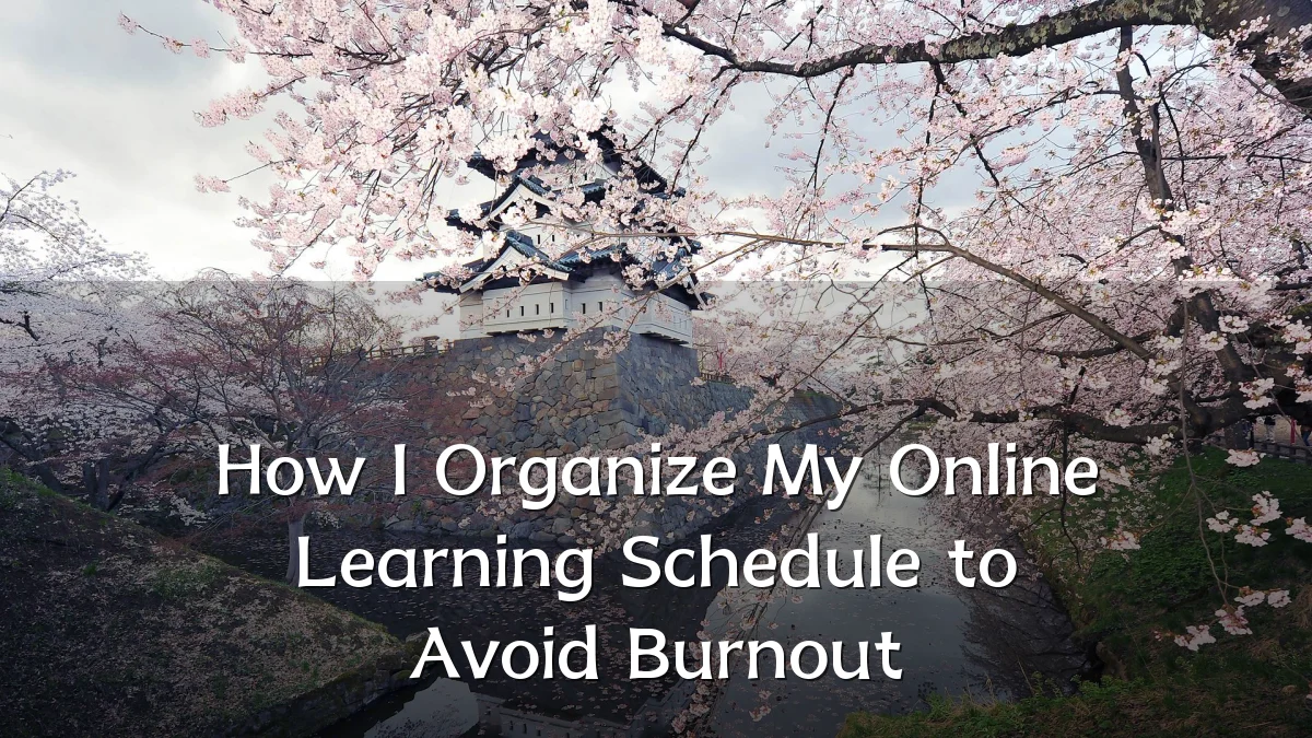 How I Organize My Online Learning Schedule to Avoid Burnout