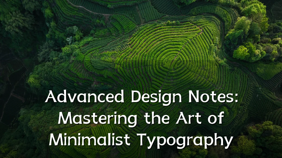 Advanced Design Notes: Mastering the Art of Minimalist Typography