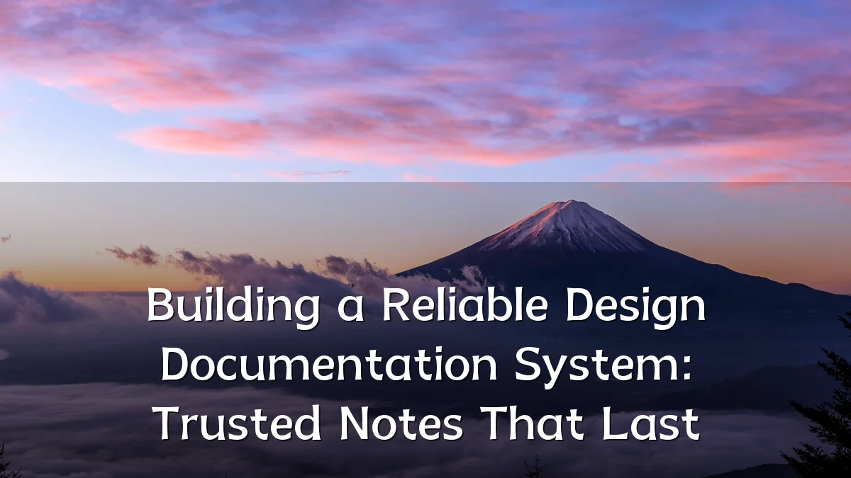 Building a Reliable Design Documentation System: Trusted Notes That Last