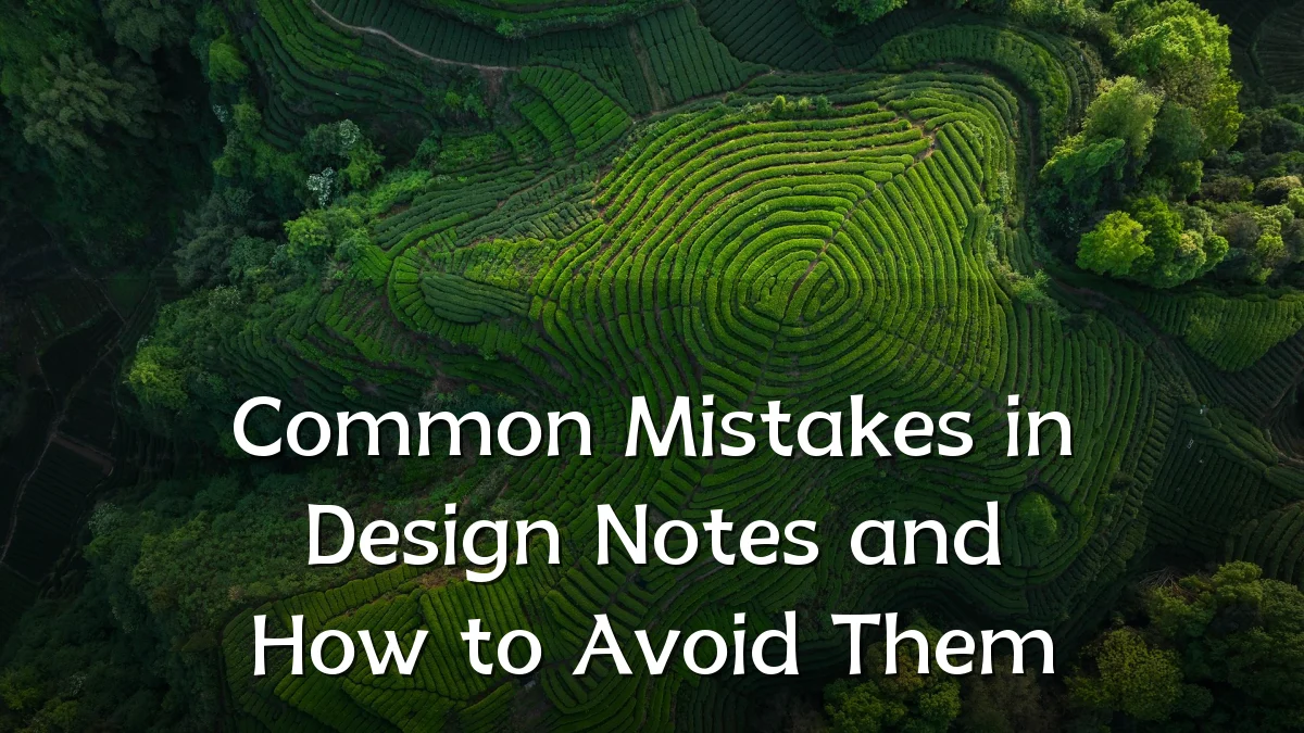 Common Mistakes in Design Notes and How to Avoid Them