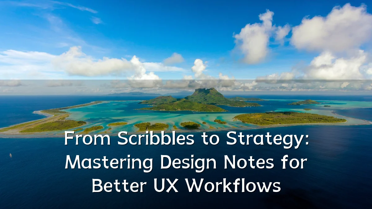 From Scribbles to Strategy: Mastering Design Notes for Better UX Workflows