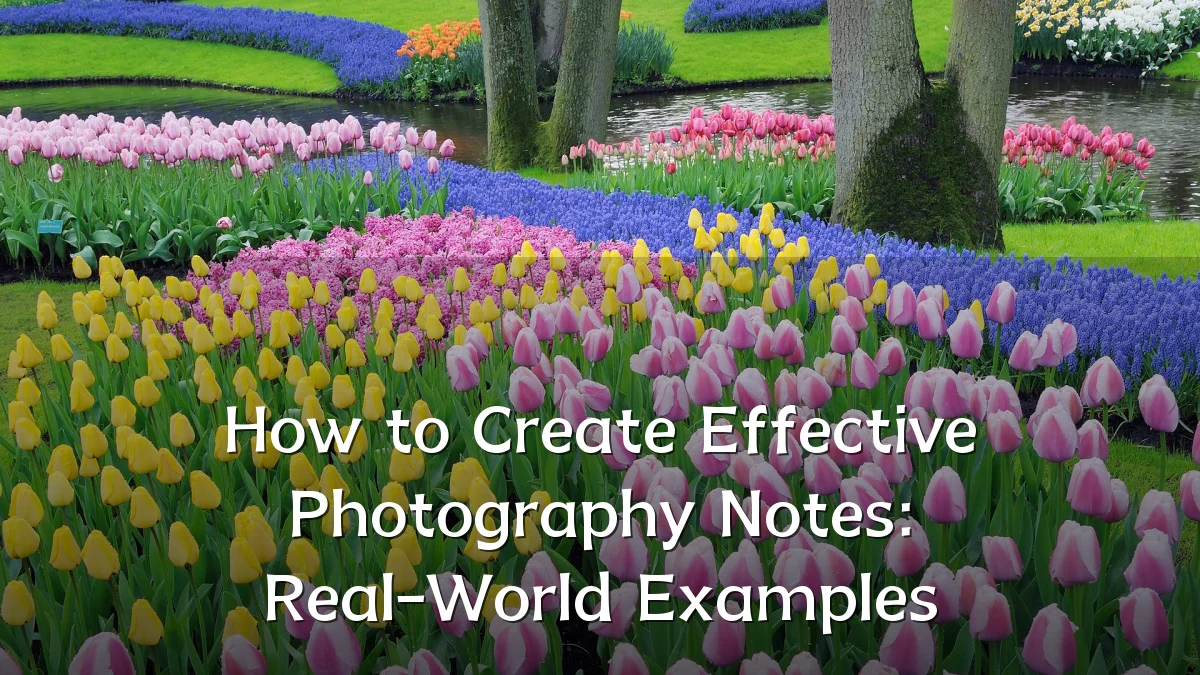 How to Create Effective Photography Notes: Real-World Examples