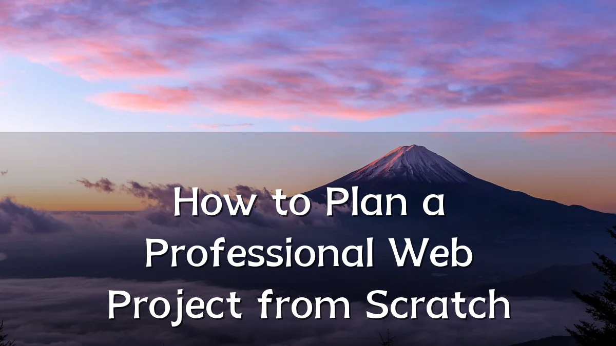 How to Plan a Professional Web Project from Scratch