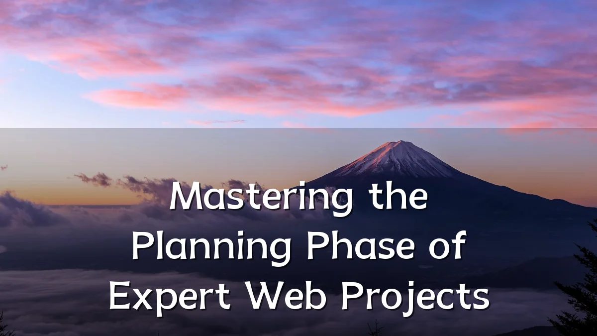 Mastering the Planning Phase of Expert Web Projects