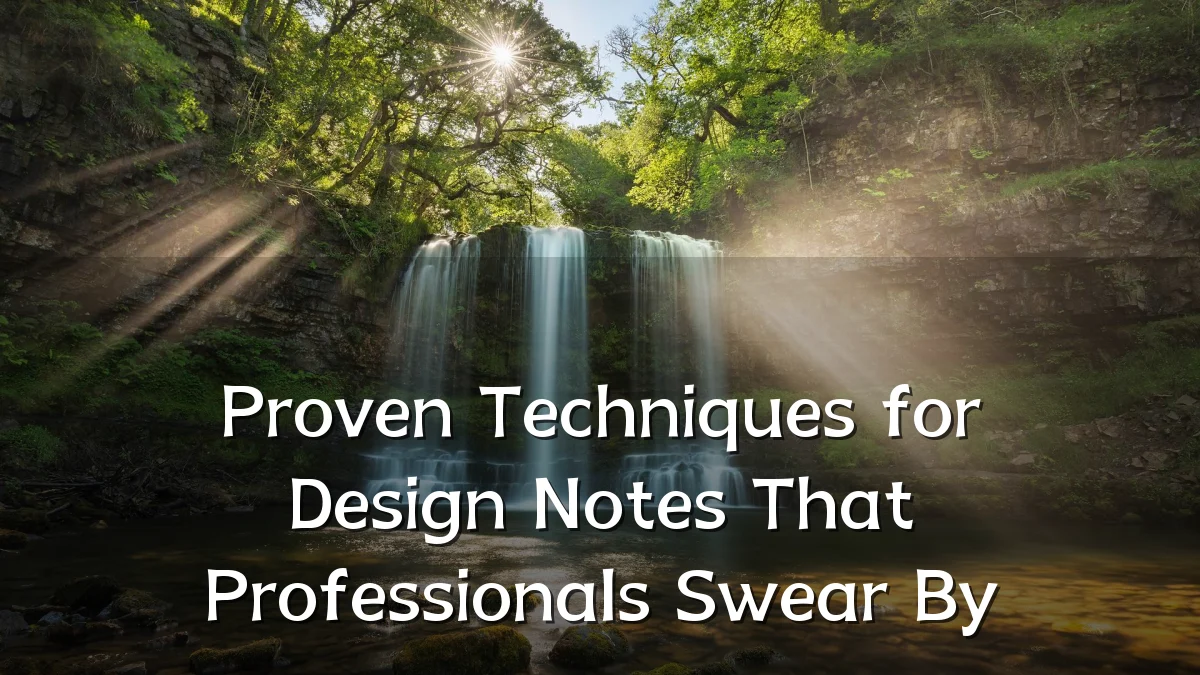 Proven Techniques for Design Notes That Professionals Swear By