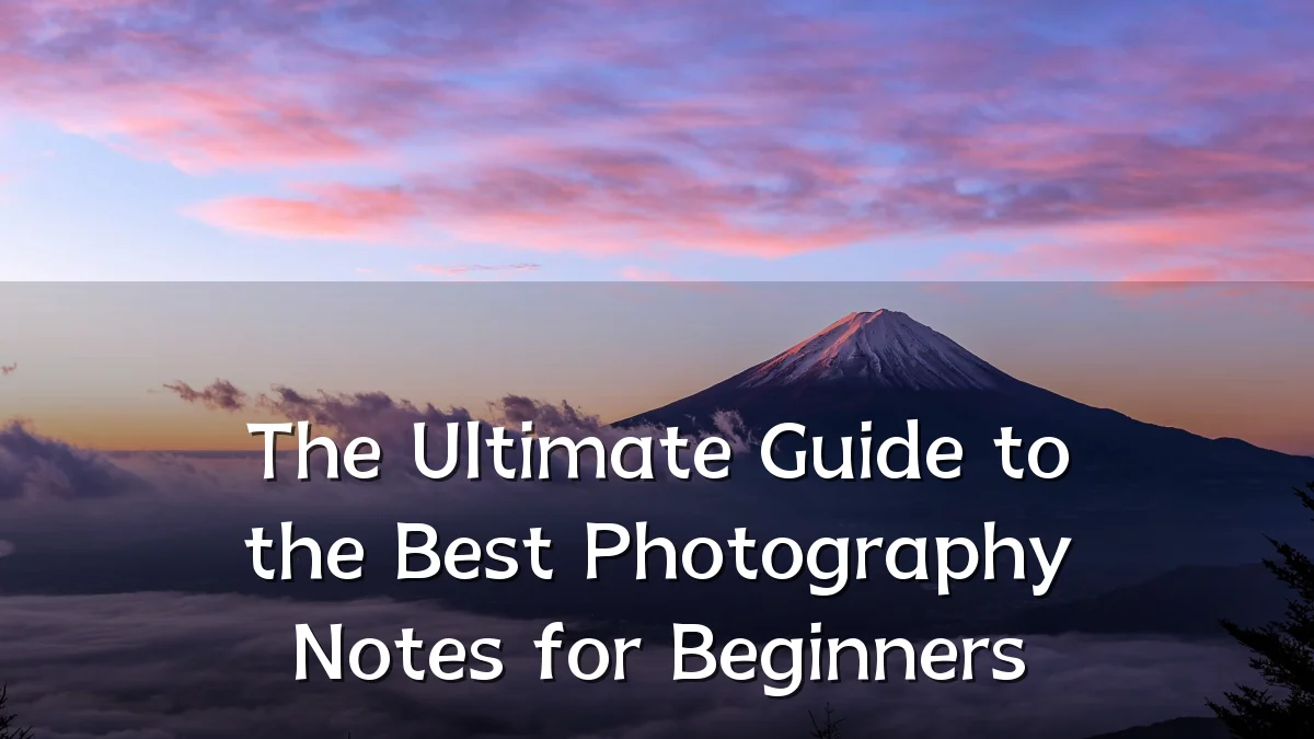 The Ultimate Guide to the Best Photography Notes for Beginners